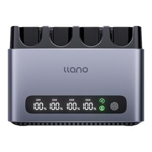 绿巨能DMW-BLK22相机电池充电器65W轻铝快充底座四口CM4适用松下DC-S5M2 S5 S9 GH6 GH5M2数码LUMIX充电器