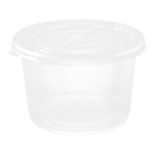 一次性碗带盖塑料小碗汤碗圆形无盖饭碗打包餐具冰粉商用勺筷套装