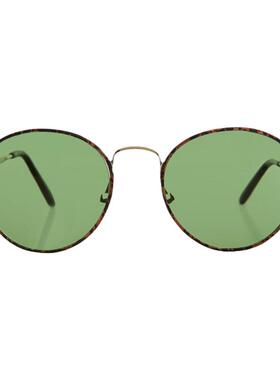 经典圆形玳瑁色边墨镜太阳眼镜