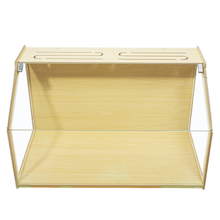 NRQ仓鼠斜开门木笼仓鼠笼子金丝熊房通心粉玻璃造景芦丁鸡饲养箱