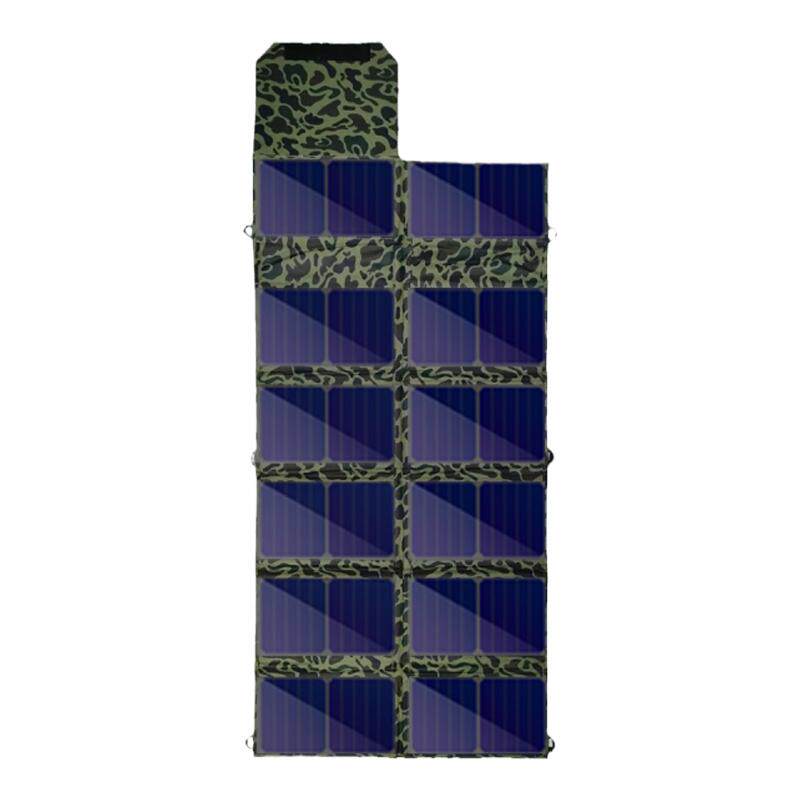 80W太阳能高效充电器40W手机快充5V/12V双电压电瓶移动露营户外