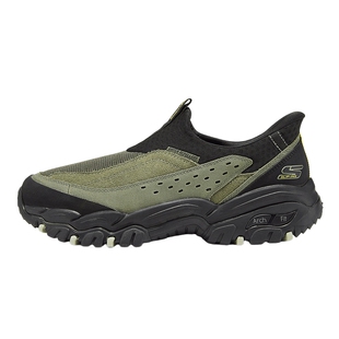 Skechers斯凯奇26春男休闲鞋户外运动鞋一脚蹬闪穿鞋237778C/OLBK