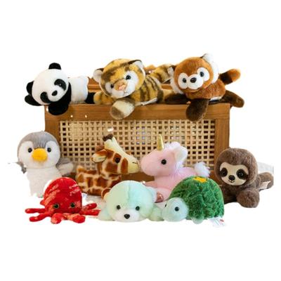 肩部可爱老虎鹿小熊猫毛绒玩具