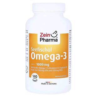 欧洲直邮德国彩恩ZeinPharma鱼油1000mgOmega3血脂心脑血管140粒