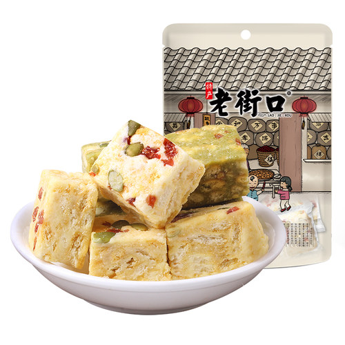 【第二件优惠】老街口原味抹茶味雪花酥250g休闲零食小吃手工糕点