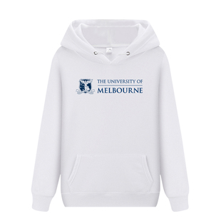 墨尔本大学校服卫衣秋冬季抓绒加厚连帽衫青少年情侣外套班服定制