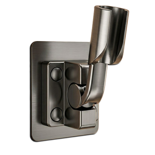 枪灰天鹅颈万向花洒支架免打孔浴室通用固定神器淋浴喷头底座配件