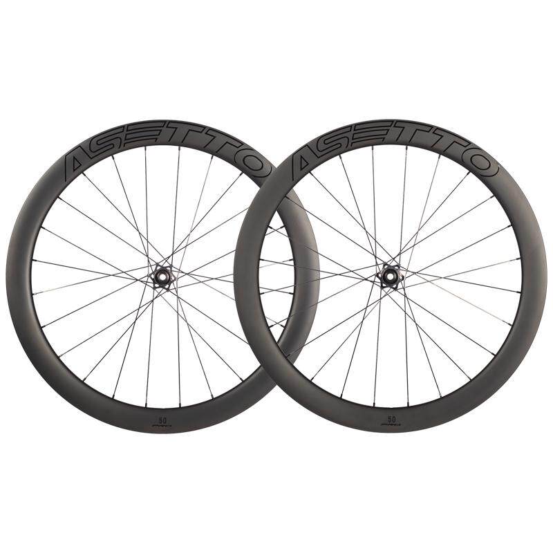 ASETTO PRO轻量碳纤维轮组公路自行车碟刹T800碳刀轮毂700C
