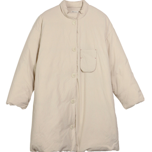 朵朵可可睡衣女秋冬新款简约立领羽绒保暖气质可外穿家居服短袍