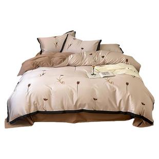 中古风天丝棉四件套丝绸冰丝被套丝滑床单床笠夏季凉感床上用品