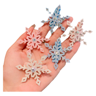 韩版儿童发夹艾莎公主发饰宝宝刘海雪花发卡女童侧边夹小女孩夹子