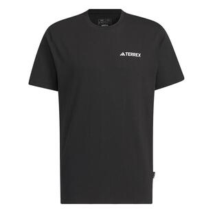 宽松印花户外纯棉运动圆领短袖T恤男装夏季adidas阿迪达斯TERREX