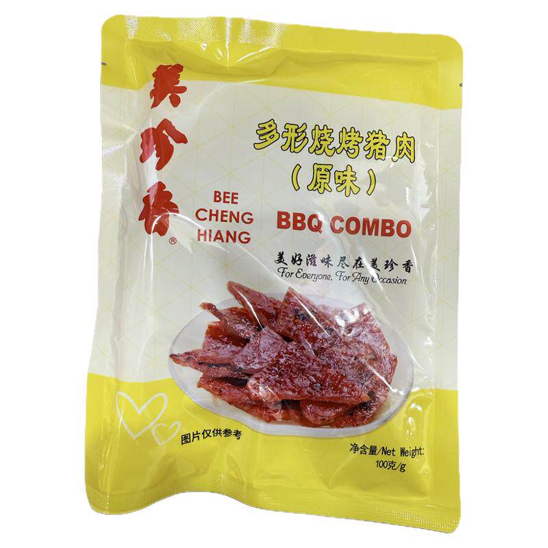 美珍香多形烧烤猪肉100g真空包装炭烤肉干肉脯休闲肉类零食品小吃