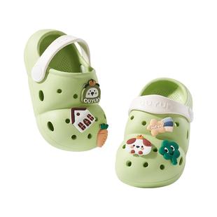 欧孕男女儿童拖鞋宝宝洞洞鞋夏季2025新款婴幼儿室内防滑外穿凉拖