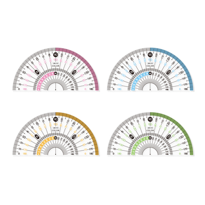 日本透明度量角器半圆清晰耐用