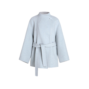 范洛Fano羊毛手工双面呢大衣双面穿高级感腰带毛呢外套女小个子冬