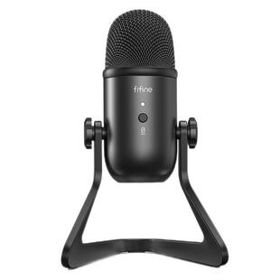 fifine专业录音麦克风电脑台式直播配音录歌游戏电竞电容话筒K678