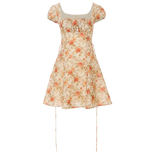 sincethen法式复古风吊带裙碎花裙连衣裙高级感短裙小裙子女夏季