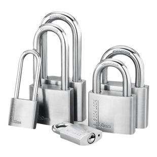 304不锈钢锁弹子挂锁户外防水防锈锁头锁柜子仓库防撬大门自弹锁