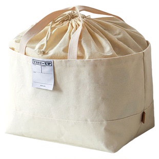 衣柜帆布收纳筐布艺衣服棉被子束口收纳袋大容量被单四件套整理袋