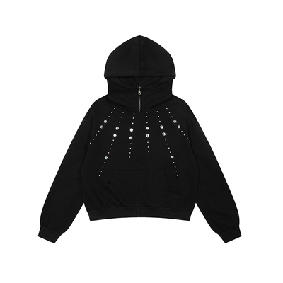 DARKAGE原创铆钉连帽卫衣