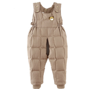 背带裤儿童男童冬加厚保暖专业订做男女婴儿开裆裤宝宝羽绒裤内胆