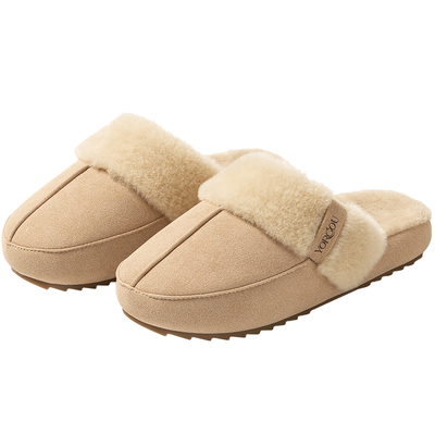 秋冬季艾草包头保暖棉拖鞋女