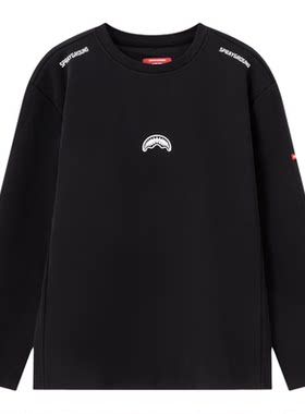 SprayGround鲨鱼嘴冬季鹅绒长袖T恤男女内搭加绒保暖打底衫上衣