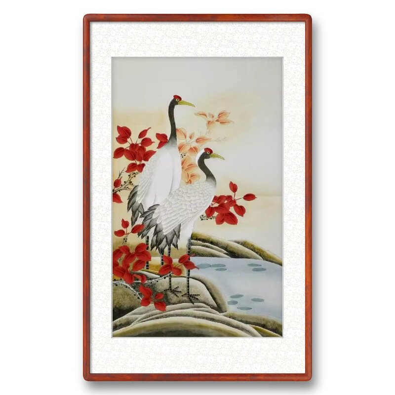 纯手绘国画装饰画客厅花鸟工笔画