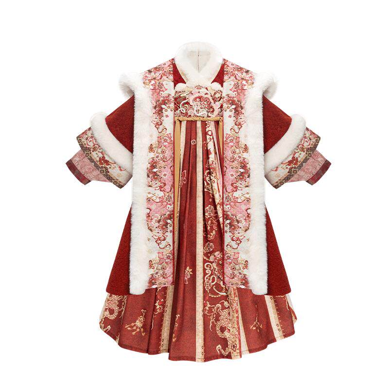 十三余童装国风厚款汉服女童秋冬