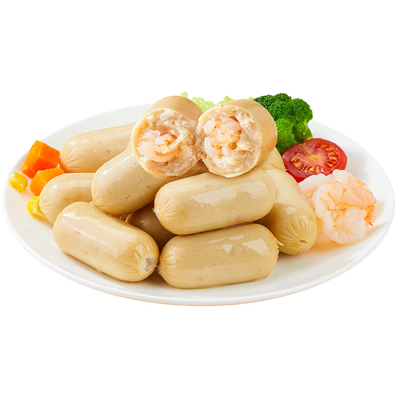 良品铺子低脂高蛋白鲜虾仁鸡肉肠即食代餐火腿肠解馋休闲夜宵零食