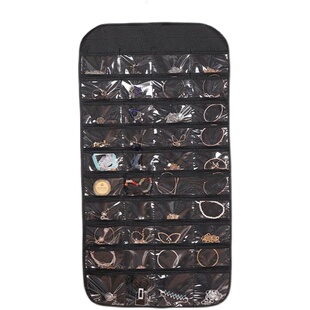 饰品收纳挂袋透明首饰展示架挂墙式大容量小物件双面整理防尘袋子