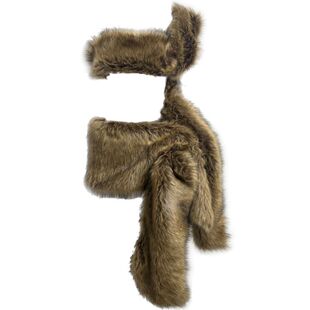 SYNEZS 辣妹战袍 环保假皮草裹胸性感毛毛半身裙