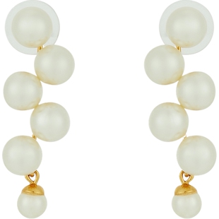 【新年礼物】Jennifer Behr女士人造珍珠金色耳环