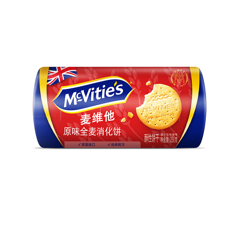 【临期】麦维他燕麦消化饼干进口休闲零食品粗粮代餐饱腹早餐250g