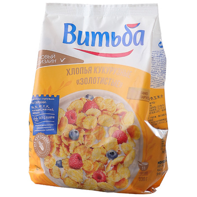 进口白俄罗斯玉米片无蔗糖低脂