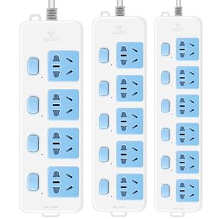 公牛插座家用独立开关正品拖接线板多功能3米5插板带线分控电插排