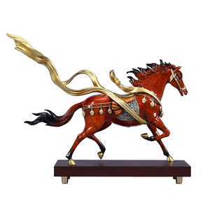 铜马到成功摆件《舞动乾坤马》办公室酒柜装饰品公司开业乔迁礼物