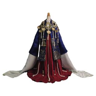 现货SNOW原创BJD娃衣68叔34分牡丹戏曲汉服古风古装戏服水袖配饰