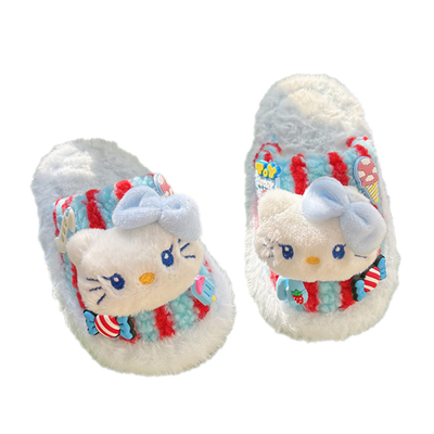 女童公主棉拖鞋冬天室内防滑外穿