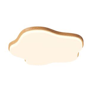 箭牌原木色卧室灯中古风吸顶灯2026新款创意云朵灯家用主卧护眼灯