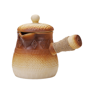 明火干烧烤奶罐大壶侧把煮茶旅行围炉专用套装陶壶大容量家用带盖