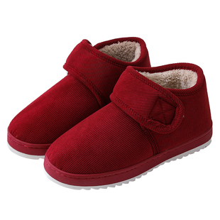 棉拖鞋女冬季老人手工棉鞋女款防滑加绒包跟妈妈老年人保暖鞋男款