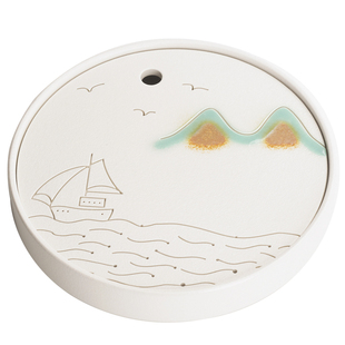 2026新款陶瓷茶盘家用高端大气上档次圆形干泡茶台海功夫茶具托盘