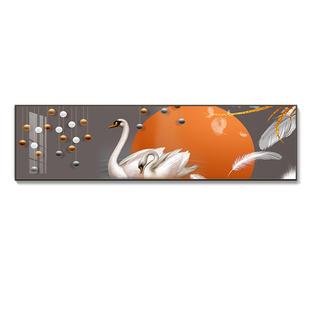 轻奢卧室装饰画现代简约床头挂画抽象天鹅主卧墙画酒店宾馆墙壁画
