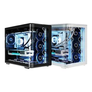 酷冷至尊Elite神殿600曲面海景房机箱ATX背插主板一体式弧面玻璃