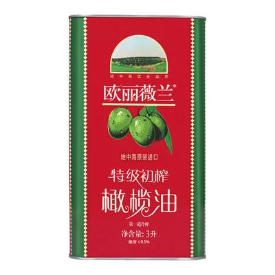 欧丽薇兰特级初榨橄榄油3L铁罐装原装进口官方正品健康食用油家用