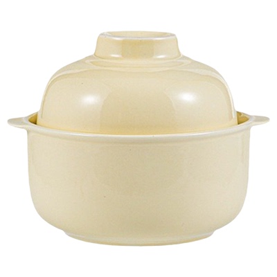 Mintrain奶油陶瓷泡面碗带盖大号