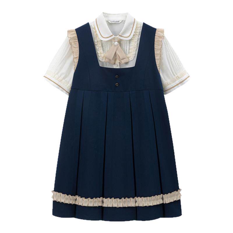 小飞袖JK卡奶裙制服套装