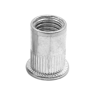 铝制平头拉铆螺母铝拉帽M3m4m5M6M8M10m12通孔竖纹铆接螺帽